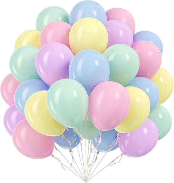 PopTheParty Solid 100pcs 9" Multicoloured Latex Balloon Balloon