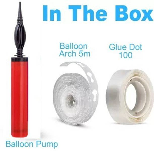 RJV Global Solid Balloon Pump with Glue Dots & Arch Strip Roll for Balloon