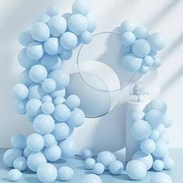 House of Banter Solid Pastel Blue Balloon Pack of 50 for Birthday / Anniversary / Wedding Balloon