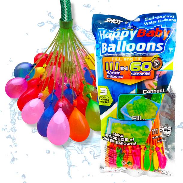 SABIRAT Solid 111Pcs Holi Water Balloons, Self-Sealing Water Magic Balloon
