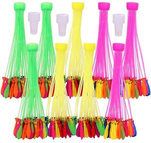 Ayunix Solid Water Balloons Holi for Kids ,Refill Hose, three bunches balloons (333 Balloons) Balloon