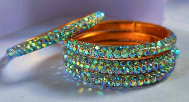 Stone, Crystal, Alloy Gold-plated Bangle