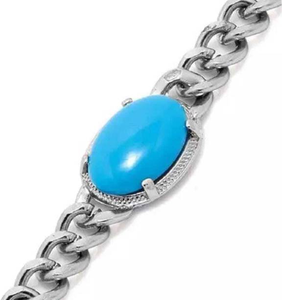 Bracelet Argent Pur Et Turquoise Fait Main Népal - Bijou Ethnique Neuf Sans Emballage