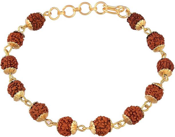 nagaana Bracelet Bracelet Rakhi for Brother Men, Ganesh Rudraksha Rakhis Silver Bracelet  Set