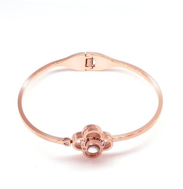KRYSTALZ Stainless Steel Cubic Zirconia Gold-plated Bracelet