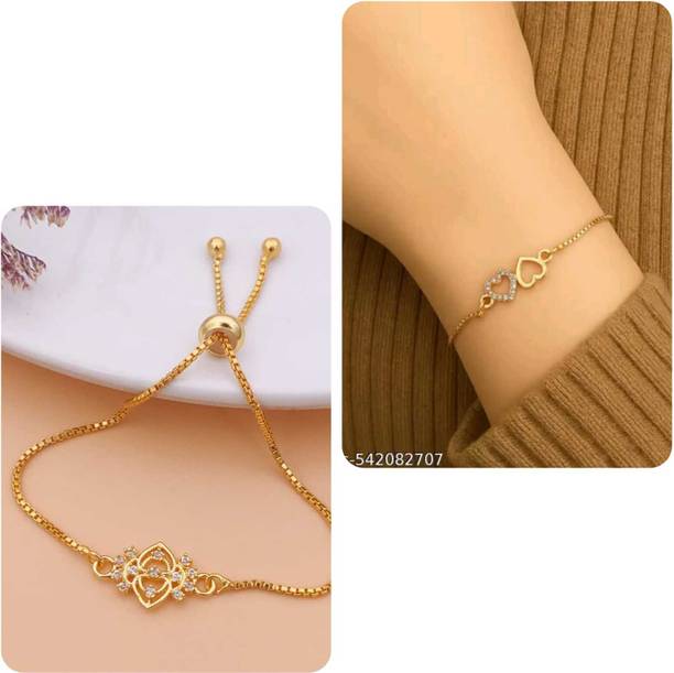 Alloy Cubic Zirconia Gold-plated Bracelet