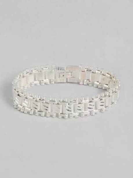 Oxidised Silver, Leather Black Silver Bracelet