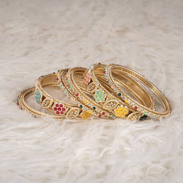 Copper Turquoise Enamel Bangle