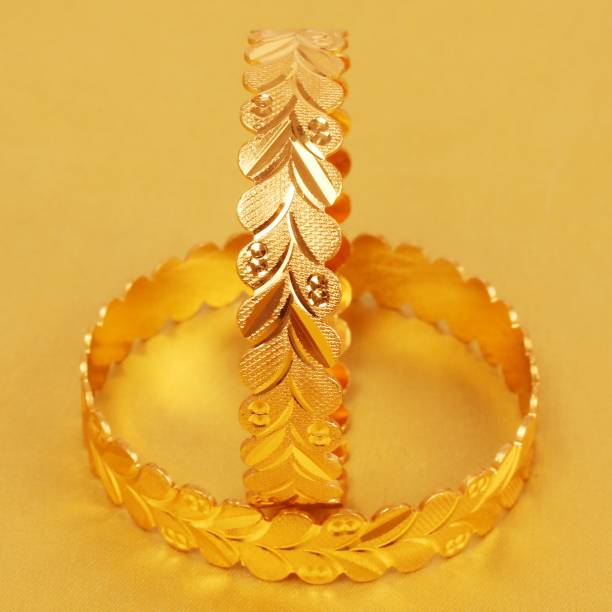 Prasansha Enterprises Brass Gold-plated Bangle Set