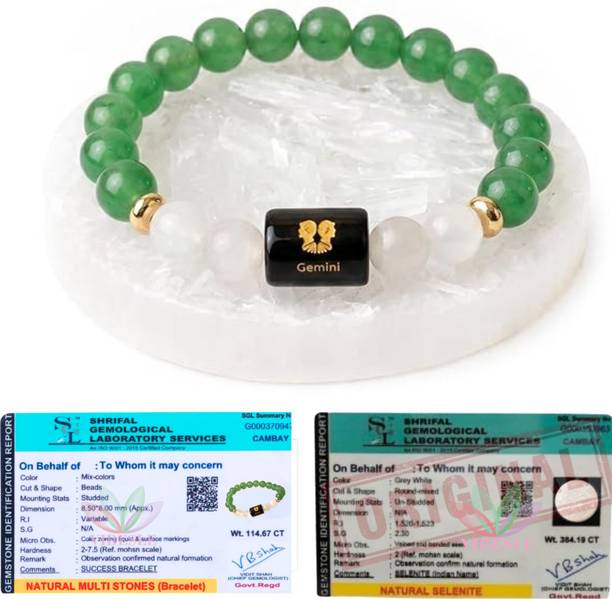 GEMSJI Stone, Crystal Beads Bracelet