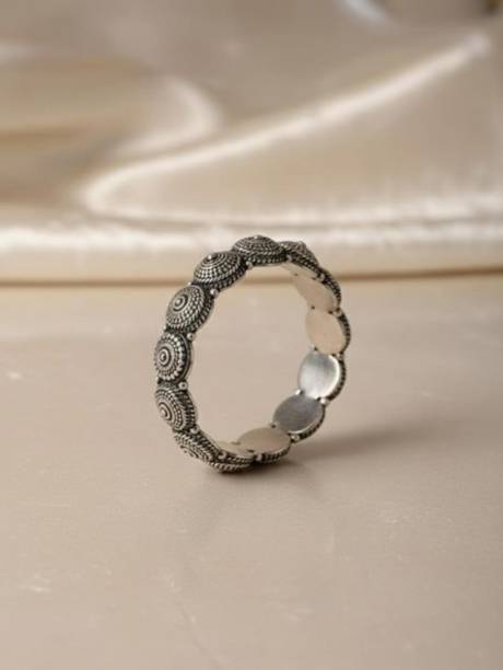 Oxidised Silver Silver Coated Bangle