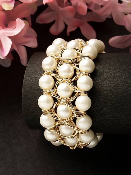 NVR Metal Pearl Gold-plated Bracelet