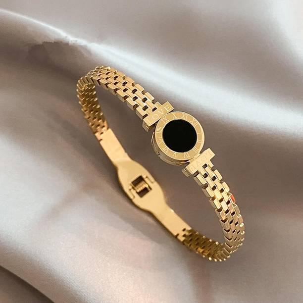 MEENAZ Metal, Brass, Mother of Pearl, Alloy, Steel, Stainless Steel Gold-plated Bracelet
