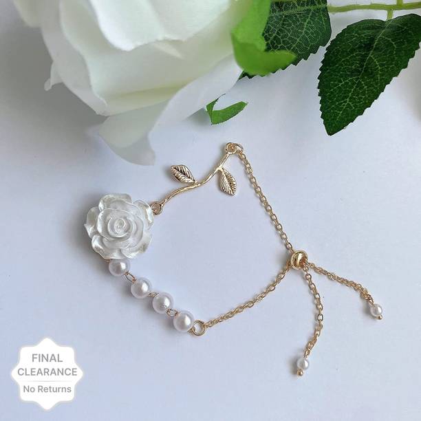 DESTINY JEWEL'S Alloy Beads, Pearl Bracelet