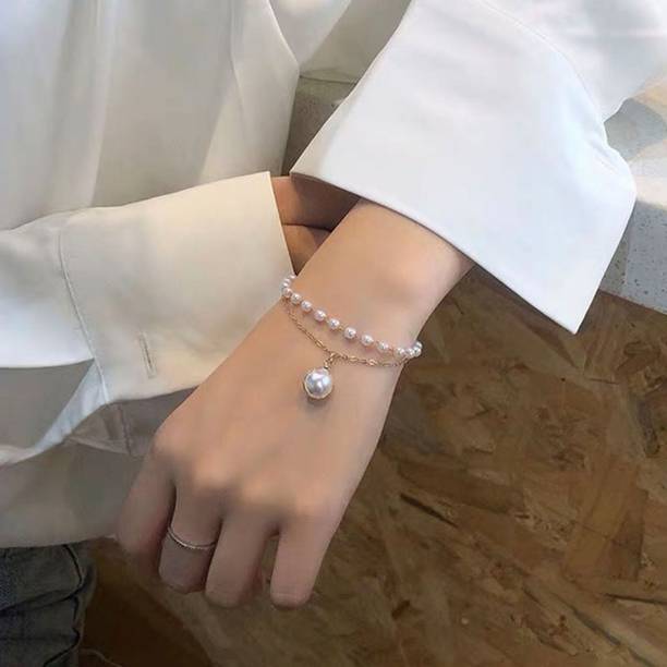Vimich Alloy Pearl Gold-plated Bracelet
