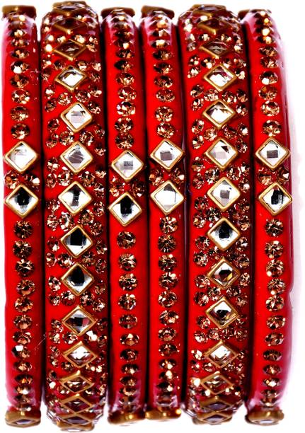 OJHA Glass Pearl Bangle Set