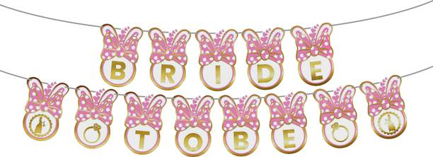 The Decor Queen Bride to Be Bow Design Premium Bachelorette Party Decoration for Bridal Shower Banner