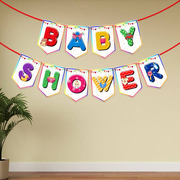 ZYOZI Baby Shower Banner, Baby Shower Sign,Baby Shower Decor Banner Banner