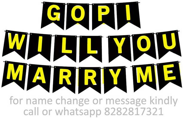 Midas Kraft Will You Marry Me Gopi Proposal M Banner 0F. Banner