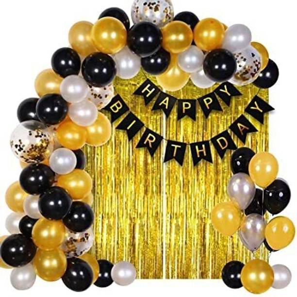 budh Happy birthday Balloons set Pennant Flag