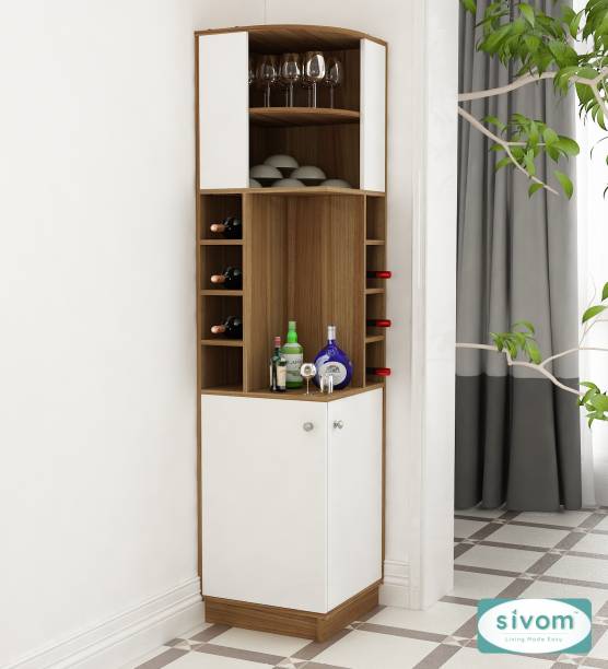 SIVOM Luxe Bar unit for Home/Bar Engineered Wood Bar Cabinet
