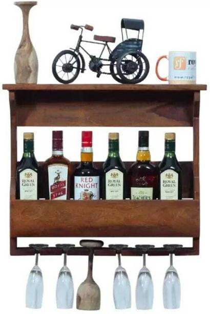 Kalpanik Craft Solid Wood Bar Cabinet