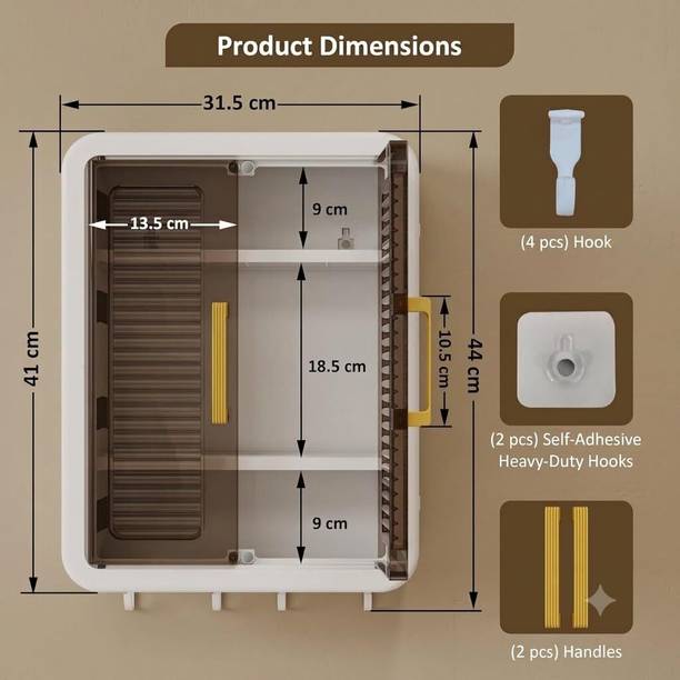 ARREXO Premium Modern Wall Storage Series Plastic Bar Cabinet