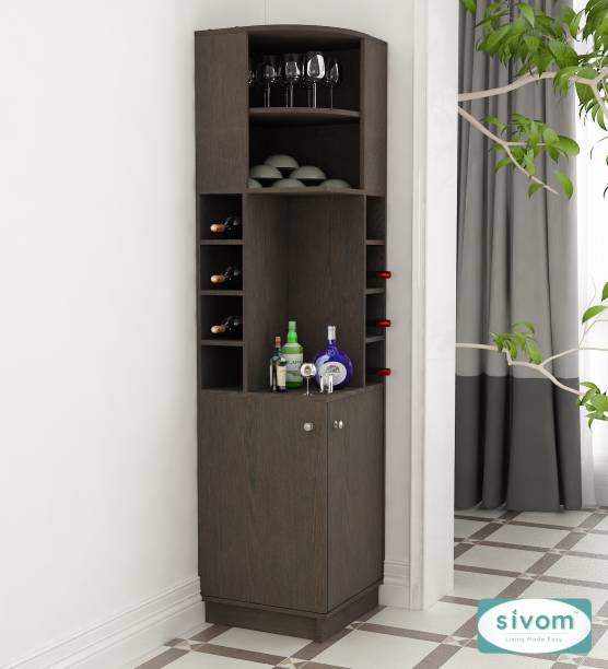 SIVOM Luxe Bar unit for Home/Bar Engineered Wood Bar Cabinet