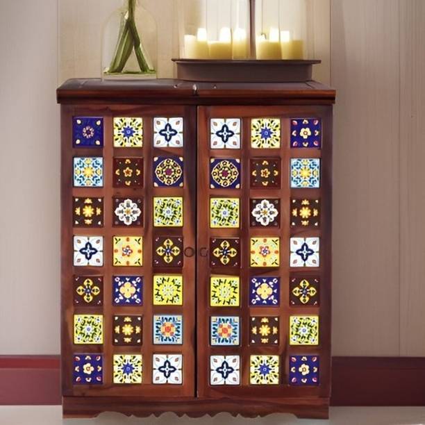 Shagun Arts Solid Wood Bar Cabinet