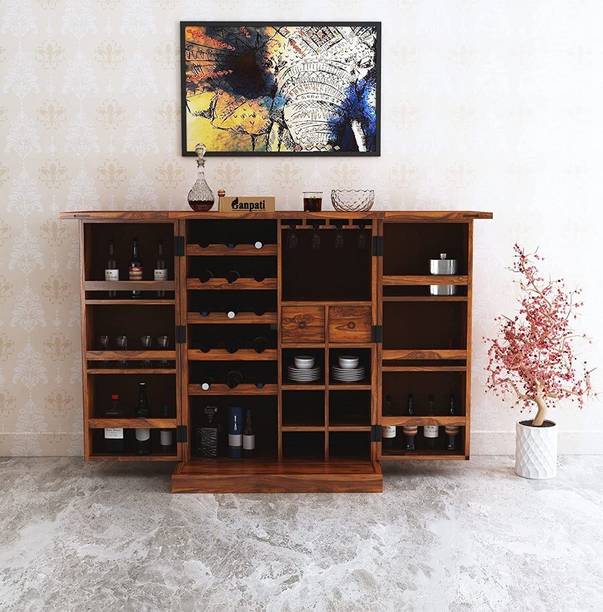 Ganpati Arts Solid Wood Bar Cabinet
