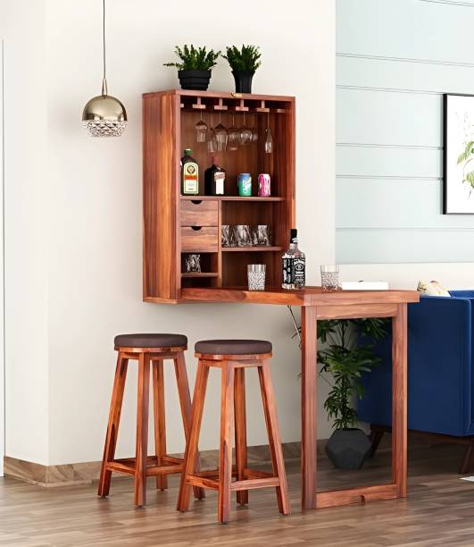 SIDDH Solid Wood Bar Cabinet