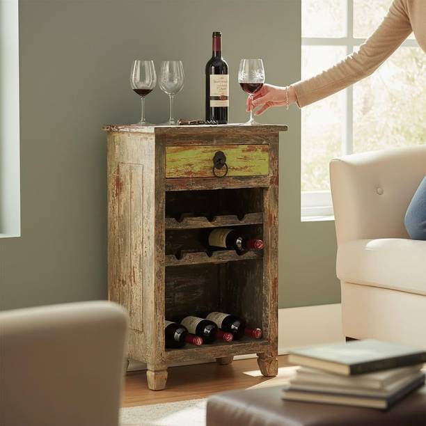 preet gallery SB01 Solid Wood Bar Cabinet