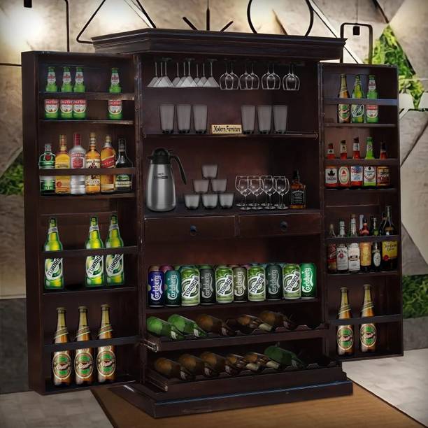 SONA ART & CRAFTS Rosewood (Sheesham) Home Bar Furniture Solid Wood Bar Cabinet