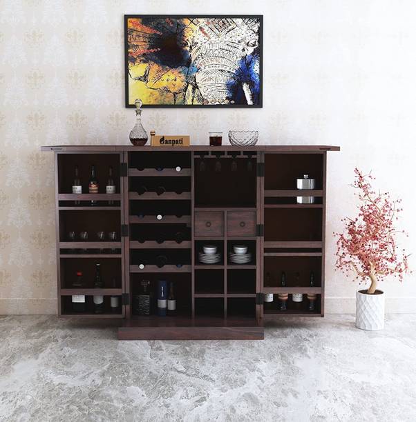 Ganpati Arts Solid Wood Bar Cabinet
