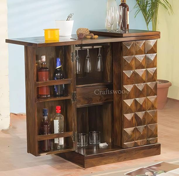 Credenza Solid Wood Bar Cabinet