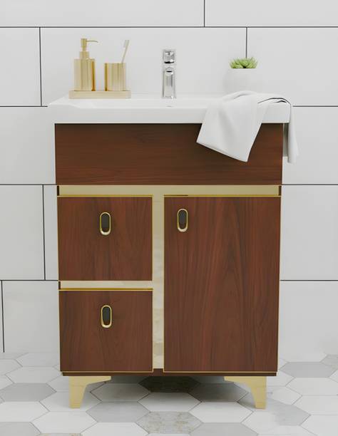 SAP-LUXURY 2120GOLD 24X18 INCH VANITY Engineered Wood Bar Cabinet