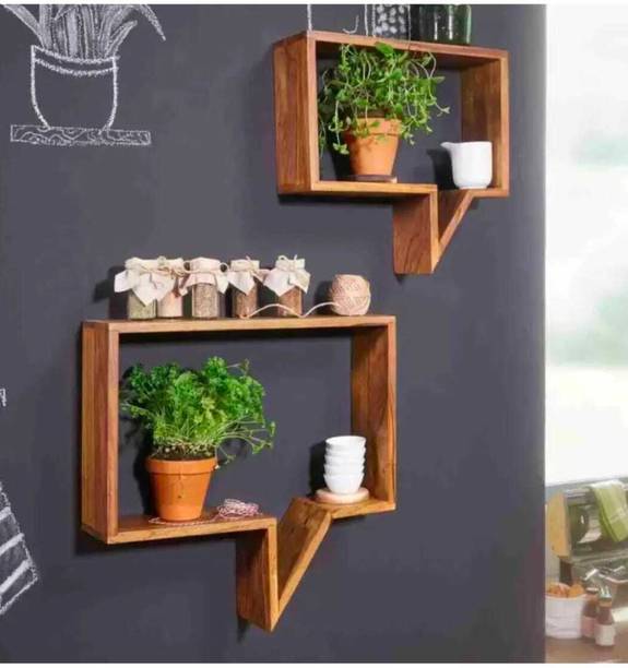 Ghardecor Solid Wood Bar Cabinet Wall Shelf With Bottele and Glass Hanging Solid Wood Solid Wood Bar Cabinet