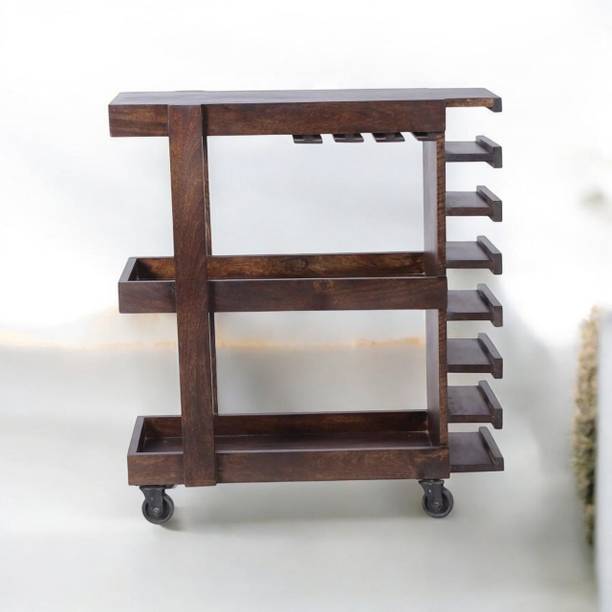 Misan Solid Wood Bar Cabinet