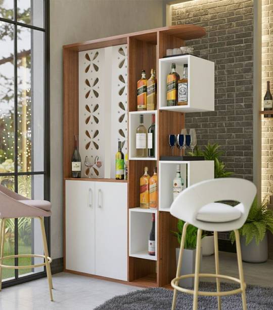 NEUDOT Baileys | Bar Unit with Storage | Living Room Cabinet | Liquor Rack for Home | Engineered Wood Bar Cabinet
