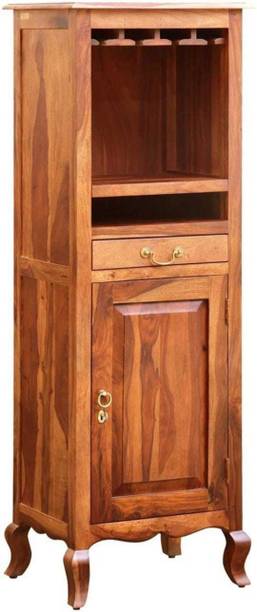 Marutiwod Solid Wood Standing Bar Cabinet Solid Wood Bar Cabinet