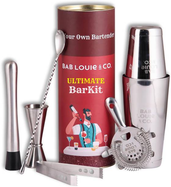 Bablouie Bar Tool Set of 6 Pieces Ultimate Bar Box Home Bartender Kit for Cocktail Mixer Bar Set