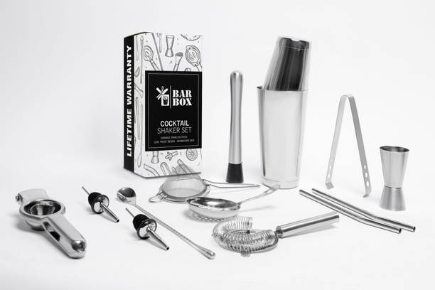 bar box Stainless Steel Bar Set Premium Mixology Tools Kit 14 - Piece Bar Set