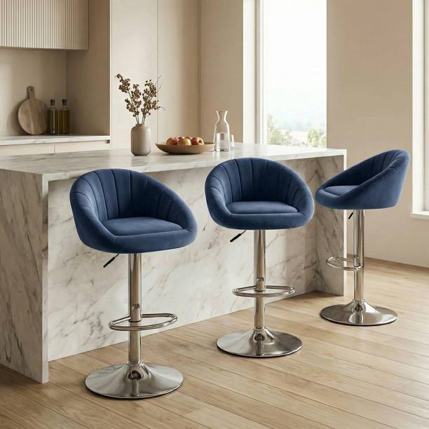 SEATFIT Adjustable Swivel Bar Chair with Cushioned Seat for Kitchen & Bar Solid Wood Bar Stool
