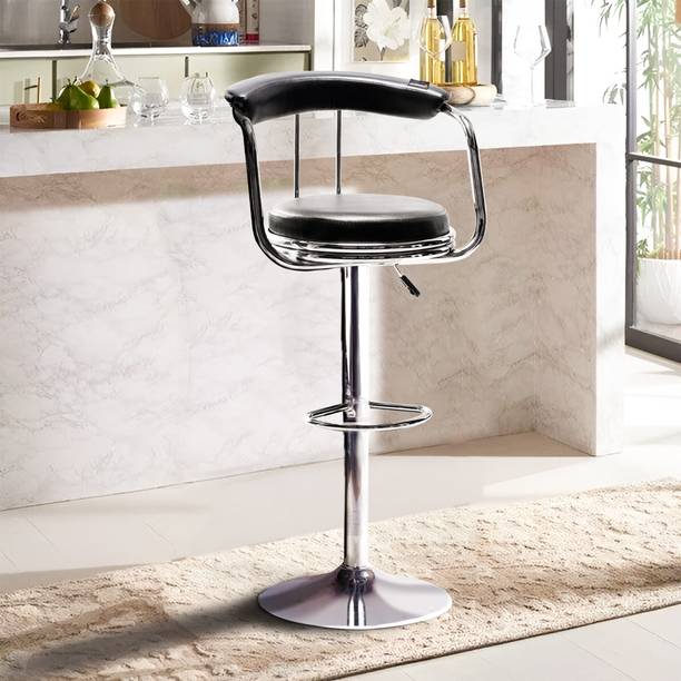 koorsi and co High Curvy Barstool/Kitchen Chair, Round chair for shop with 6 Months Warranty Metal Bar Chair