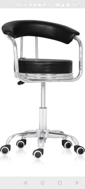 Guru Revolving Kids Chair |With Adjustable Height & Wheels Leatherette Bar Stool Solid Wood Bar Chair
