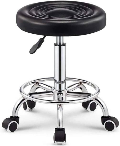 CRAFTSPEN Round Rolling Height 16 To 20.5 ich Adjustable Doctor Spa Drafting Salon Tattoo Metal Bar Chair