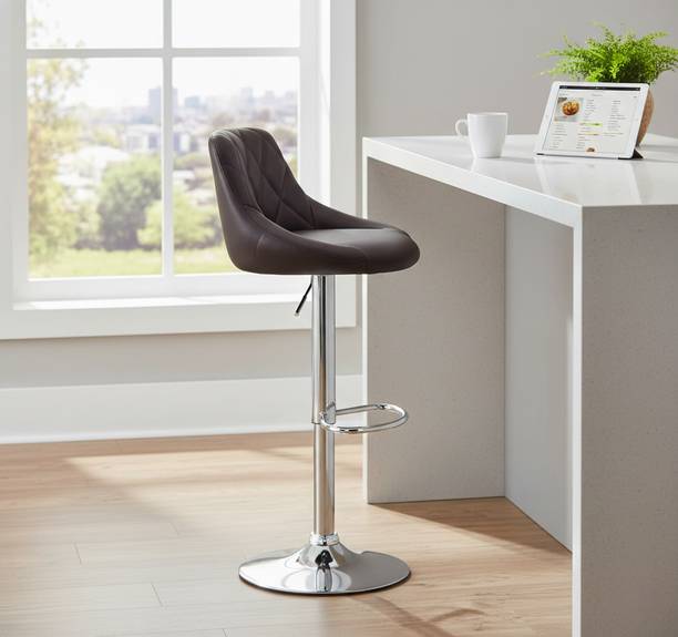 SEATFIT Louver Bar Stool for Kitchen Island, Breakfast Counter & Dining Solid Wood Bar Stool