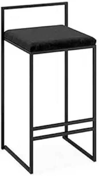 Indian Decor 21034 Breakfast Stool (Black) Counter high Stool with Cushion Bar Chair Metal Bar Chair