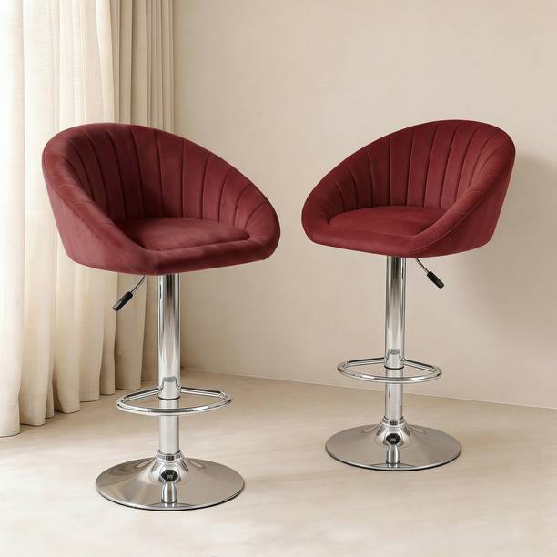 SEATFIT Adjustable Swivel Bar Chair with Cushioned Seat for Kitchen & Bar Solid Wood Bar Stool