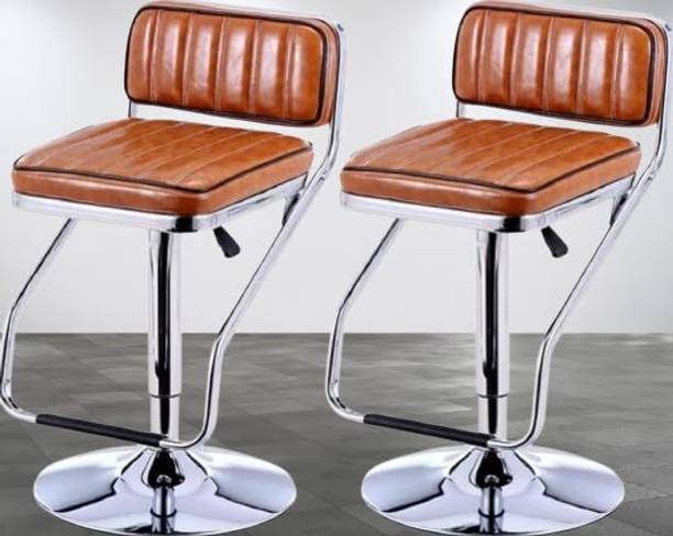 Furniture First 360 Degree Swivel | Height Adjustable | Bar Chair | Bar Stool | for Home_Kitchen Leatherette Bar Chair